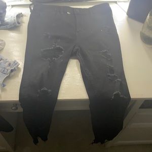Black Ripped Hollister Jeans